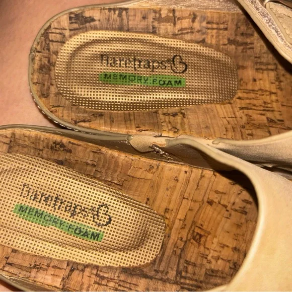 Beige Cork Footbed Sandals - Picture 2 of 5